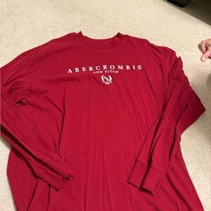 Abercrombie & Fitch Burgundy Long Sleeve Tee